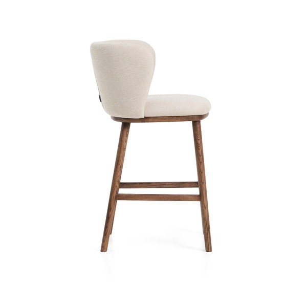Bēšs polsterēts bāra krēsls (sēdekļa augstums 65 cm) Ciselia – Kave Home-image-4