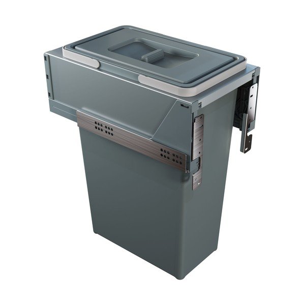 Pelēka iebūvēta plastmasas atkritumu tvertne 35 l Block 2.0 – Elletipi-image-3