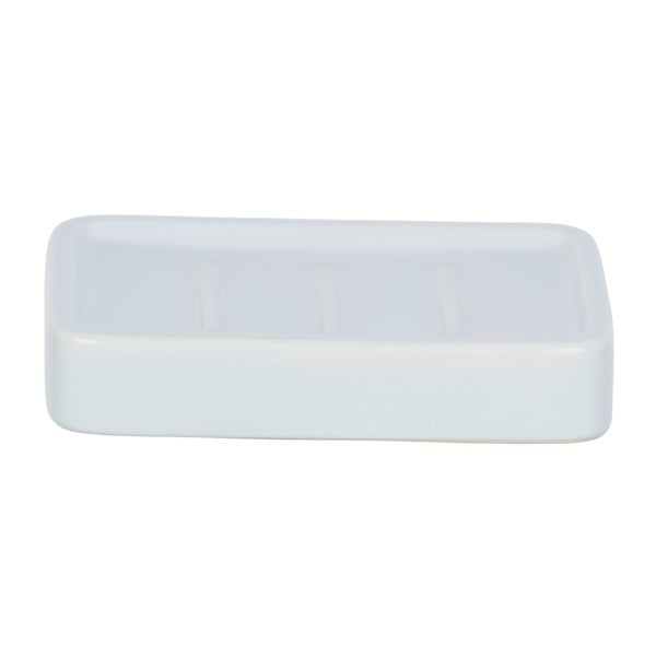 Matēts balts keramikas ziepju trauks Wenko Hexa-image-1