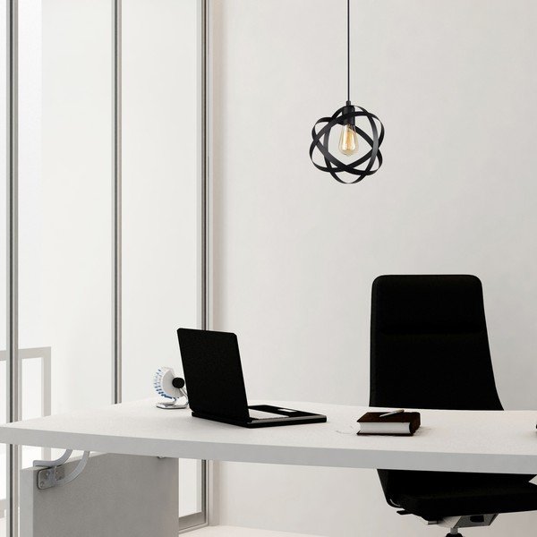 Melns metāla piekaramais gaismeklis Lama – Squid Lighting-image-3