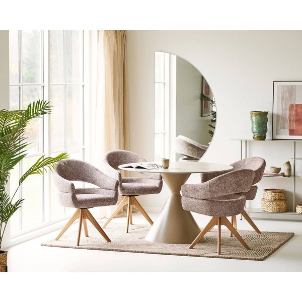 Apaļš ēdamgalds ar keramikas virsmu ø 120 cm Annecy – House Nordic-image-1