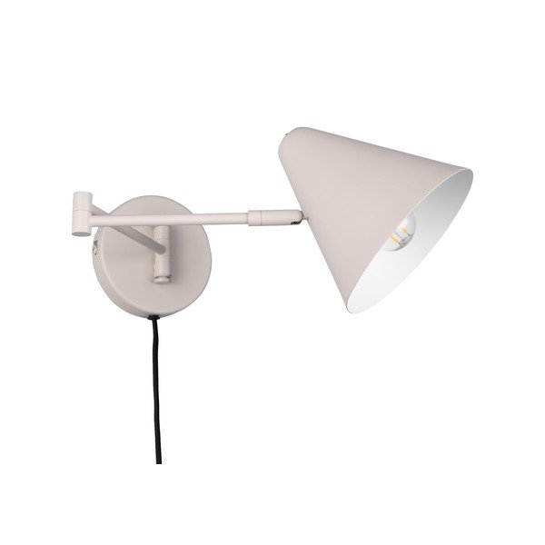 Ziloņkaula krāsas sienas lampa ar saliekamu konstrukciju ar vadu ø 15 cm Cosima – Trio