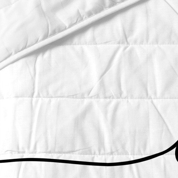 Balts kokvilnas stepēts gultas pārklājs 240x260 cm My love – Blanc-image-2
