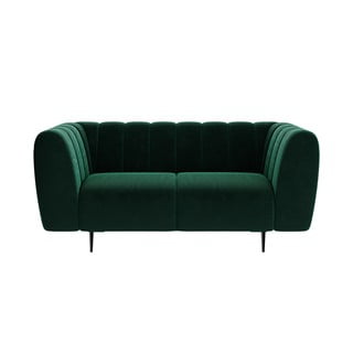 Tumši zaļš samta dīvāns Ghado Shel, 170 cm