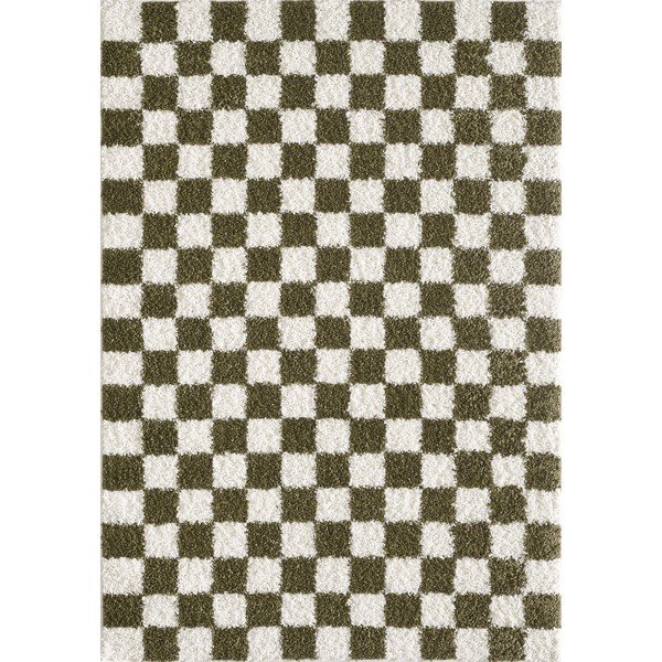 Tumši zaļš/krēmkrāsas paklājs 120x170 cm Grida – ESTE