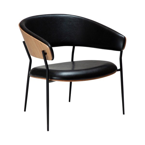 Melns atpūtas krēsls no ādas imitācijas Crib – DAN-FORM Denmark