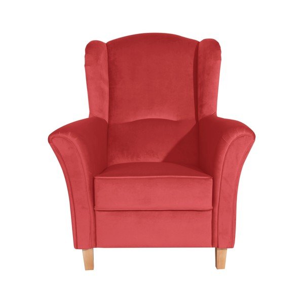 Sarkans atzveltnes krēsls Max Winzer Agnetha Suede-image-1