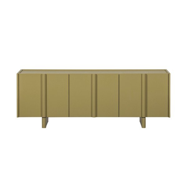 Zaļš priedes masīvkoka TV galdiņš 152x53x46 cm Basu – WOOOD