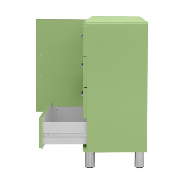 Zaļa zema kumode 98x92 cm Malibu – Tenzo-image-3