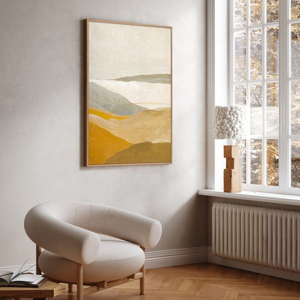 Glezna, roku darbs 90x120 cm Yellow Field – Malerifabrikken-image-1