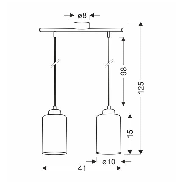 Melna piekaramā lampa ar stikla abažūru ø 10 cm Aspra – Candellux Lighting-image-2