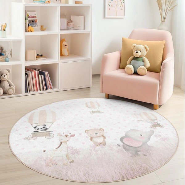 Mazgājams bērnu paklājs ø150 cm Dainty Animals – Mila Home-image-3