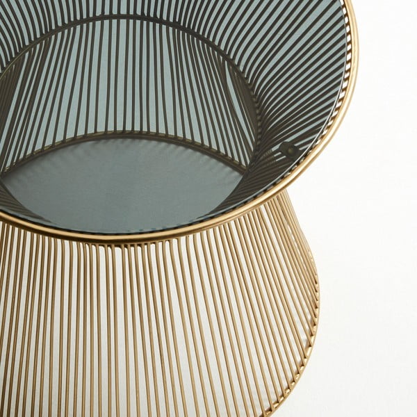 Apaļš sānu galdiņš ar stikla galda virsmu ø 40 cm Jolene – Kave Home-image-2