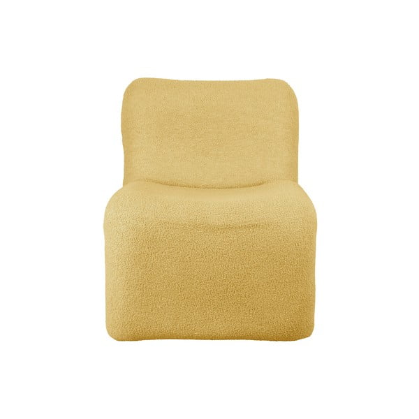 Okera dzeltens atpūtas krēsls no buklē auduma Fuerza – Leitmotiv-image-2