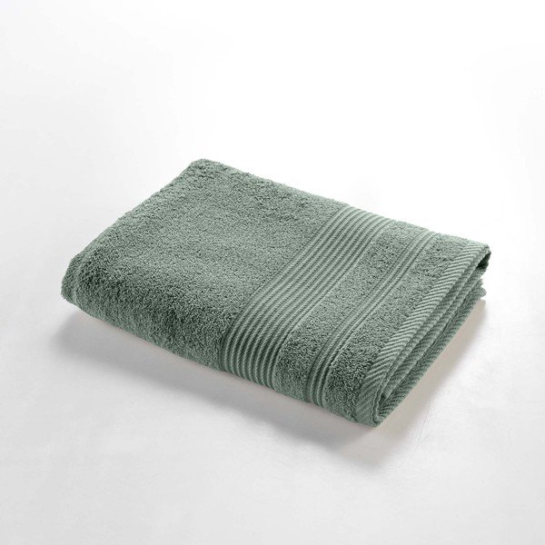 Salvijas zaļš frotē kokvilnas dvielis 70x130 cm Tendresse – douceur d'intérieur