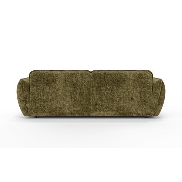 Zaļš stūra dīvāns no šenila auduma (ar kreiso stūri/ar zvilni) Nelia – Ropez-image-4