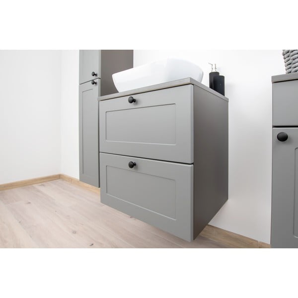 Pelēks zems/piekarams skapītis zem izlietnes 61,5x60 cm Senja – STOLKAR-image-2