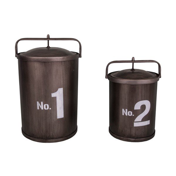 2 glabāšanas kastu komplekts Antic Line Poubelles Industriel
