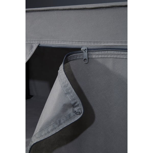 Pelēks tekstila drēbju skapis 90x160 cm Dara – Premier Housewares-image-4