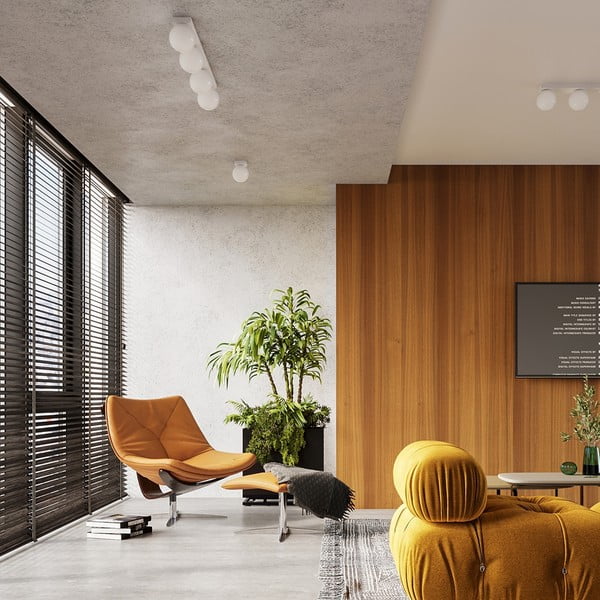 Balta griestu lampa ar stikla abažūru ø 12 cm Umerta – Sollux-image-3