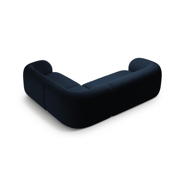 Zils samta stūra dīvāns (ar labo stūri/L veida) Kate – Micadoni -image-2