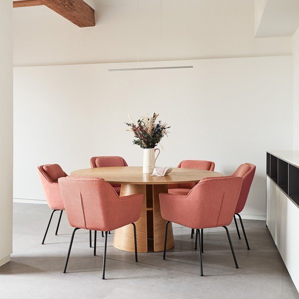 Apaļš ēdamgalds ar oškoka imitāciju ø 157 cm Cep – Teulat-image-1