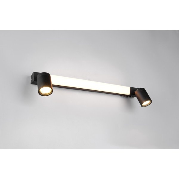 Matēti melna LED sienas lampa Enrico – Trio-image-3