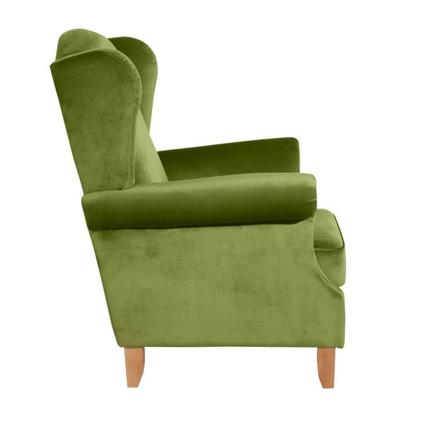 Zaļš samta atzveltnes krēsls Max Winzer Verita Velvet-image-2