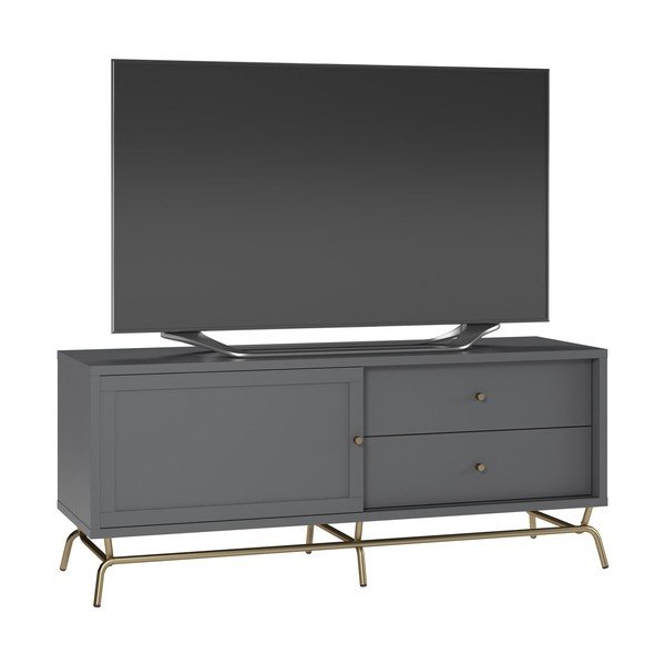 Pelēks TV galdiņš 150x62 cm Madison – Støraa-image-3