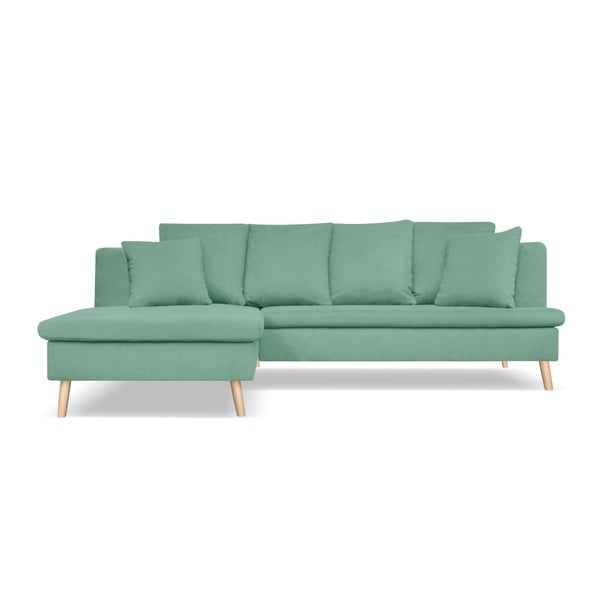 Mint zaļš dīvāns četrām personām ar kreiso atpūtas krēslu Cosmopolitan design Newport
