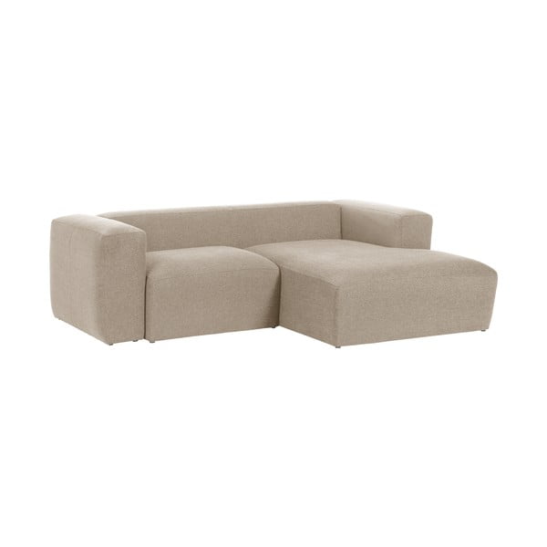 Bēšs stūra dīvāns Kave Home Blok, labais stūris-image-2