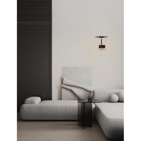 Matēti melna alumīnija LED sienas lampa Tovi – Nova Luce-image-2