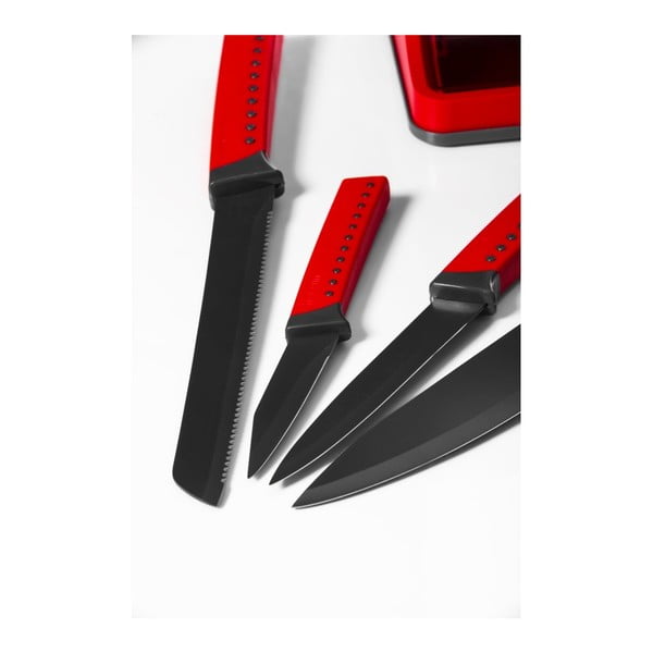 Sarkans nažu bloka un 5 nažu komplekts Sarkans-image-3