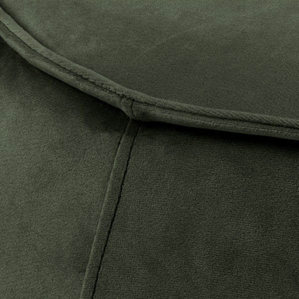 Tumši zaļš samta pufs Actona Mie, ⌀ 60 cm-image-1