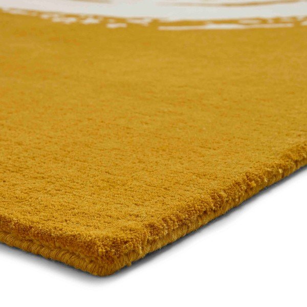 Sinepju dzeltens vilnas paklājs Think Rugs Elements Circle, 120 x 170 cm-image-2