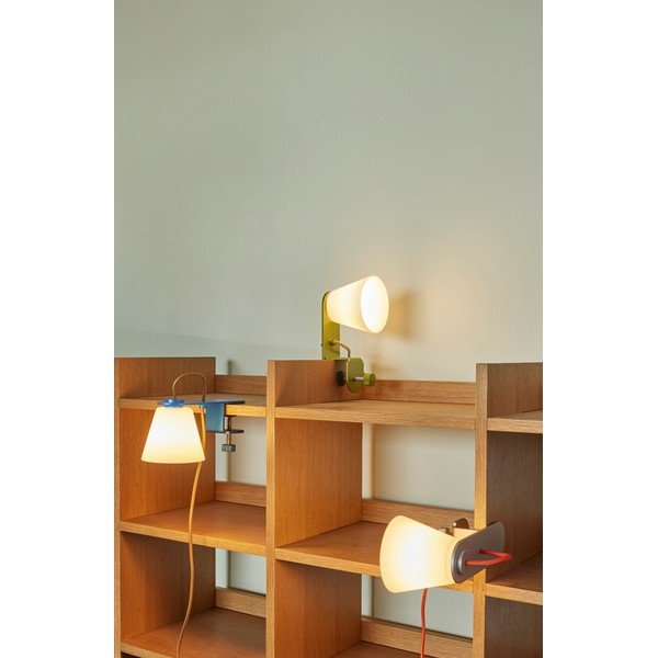 Pelēka galda lampa ar stikla abažūru (augstums 23 cm) Lure – Hübsch-image-2