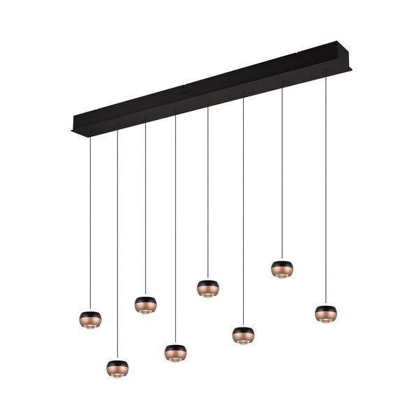Melna/vara krāsas LED piekaramā lampa ar metāla abažūru Orbit – Trio Select-image-3