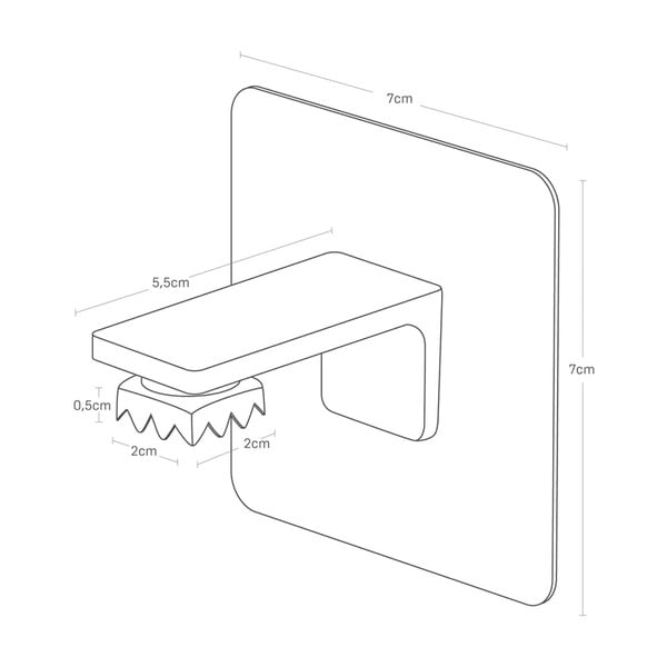 Melns plastmasas pašlīmējošs magnētiskais ziepju turētājs Film Hook – YAMAZAKI-image-4