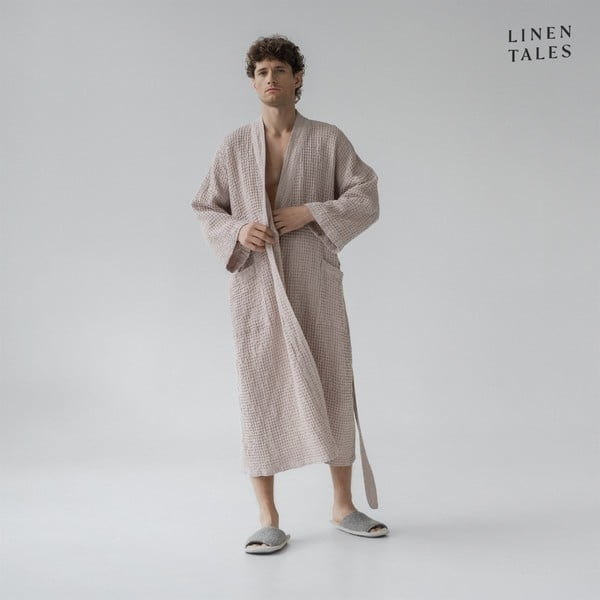 Bēšs halāts izmērs L/XL Honeycomb – Linen Tales