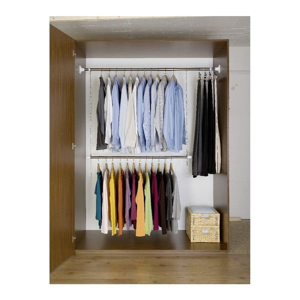 Sudraba krāsas metāla pagarināms drēbju pakaramais statīvs Garment – Wenko-image-2