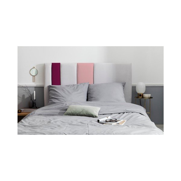 Pelēks un rozā galvgals Mazzini Sofas Dahlia, 120 x 200 cm-image-4