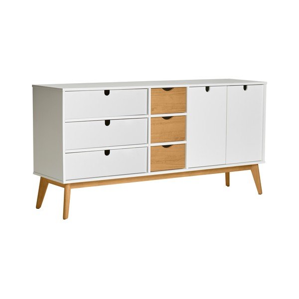 Balta kumode ar 6 atvilktnēm Marckeric Cris-image-2