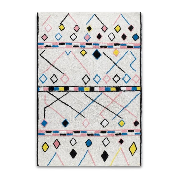 Krāsains ar rokām austs kokvilnas paklājs HF Living Morocco, 140 x 200 cm