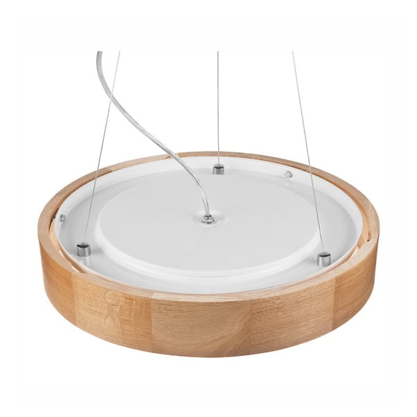 Brūna piekaramā lampa ar stikla abažūru ø 47 cm Eveline – LAMKUR-image-4