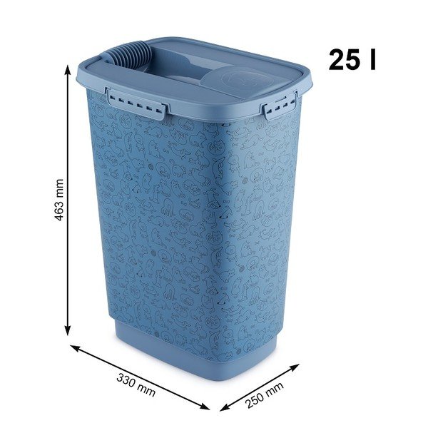 Zils dzīvnieku barības uzglabāšanas trauks 25 l Cody – Rotho-image-1