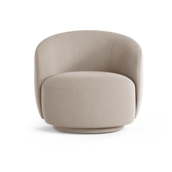 Gaiši brūns grozāms atpūtas krēsls no šenila auduma Letizia – Micadoni -image-1