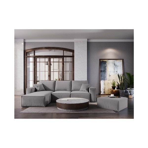 Cosmopolitan Design Miami pelēks stūra dīvāns, kreisais stūris-image-4