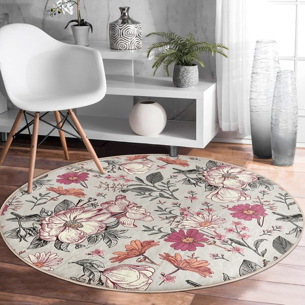 Mazgājams robotu putekļu sūcējiem piemērots apaļš paklājs ø 80 cm Comfort – Mila Home-image-4