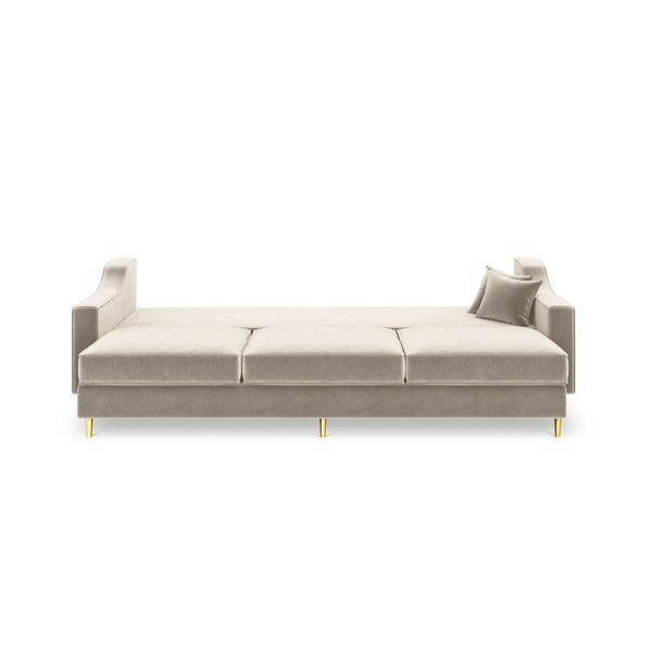 Smilškrāsas trīsvietīgs izlaižamais dīvāns ar uzglabāšanas vietu Mazzini Sofas Marigold-image-2