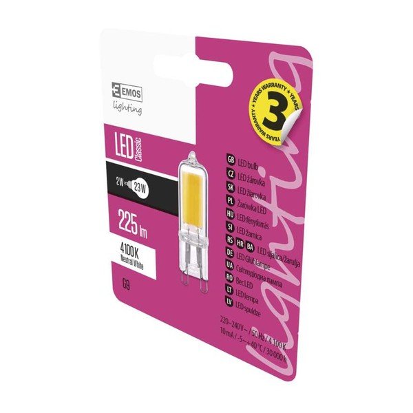 LED spuldze JC A++ Neutral White, 2W G9 - EMOS-image-1